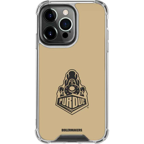 Purdue Gold Signature Logo iPhone 16 Pro Clear Case